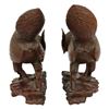 Image 4 : Chinese Hand-Carved Boxwood Rooster Sculptures