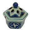 Image 1 : Japanese Blue and White Hexagonal Incense Burner