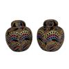 Image 2 : Contemporary Chinese Polychrome Ginger Jars
