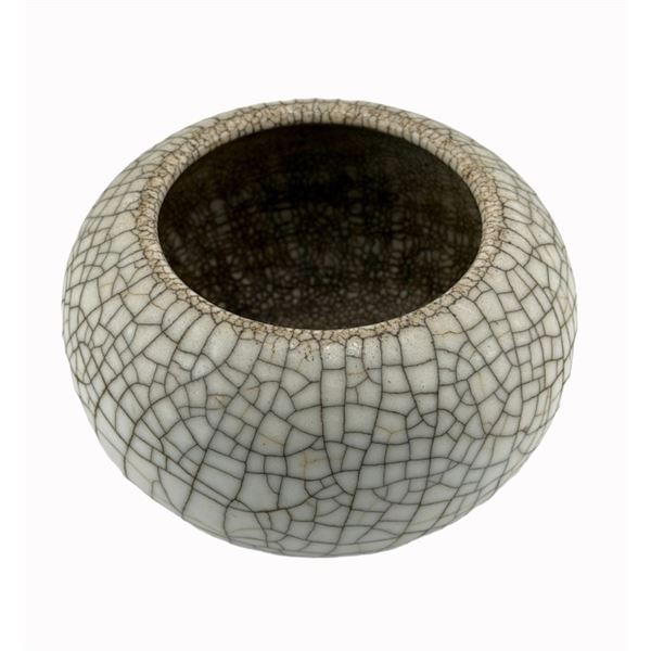 Chinese Song-Style Ge Ware Crackle Glaze Water Pot