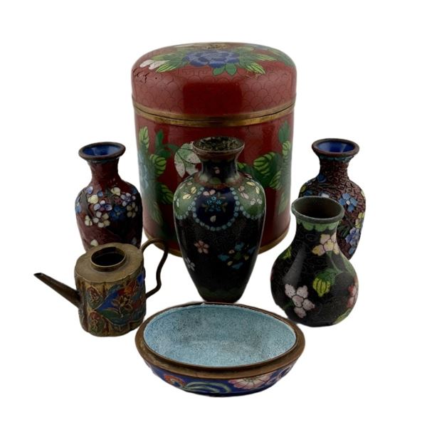 Chinese Cloisonne Enamel Miniature Vessels