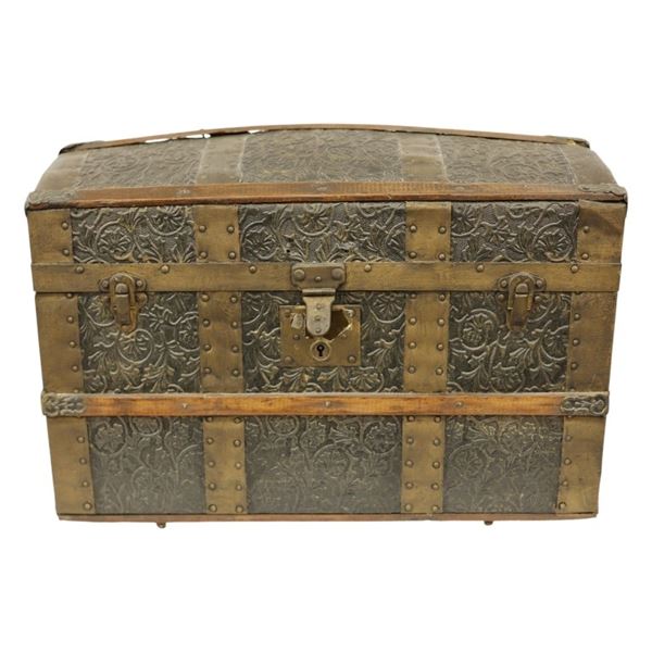 Victorian Embossed Doll Traveling Trunk