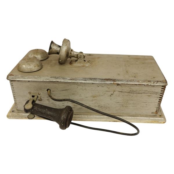 Antique Stromberg-Carlson Wooden Field Telephone