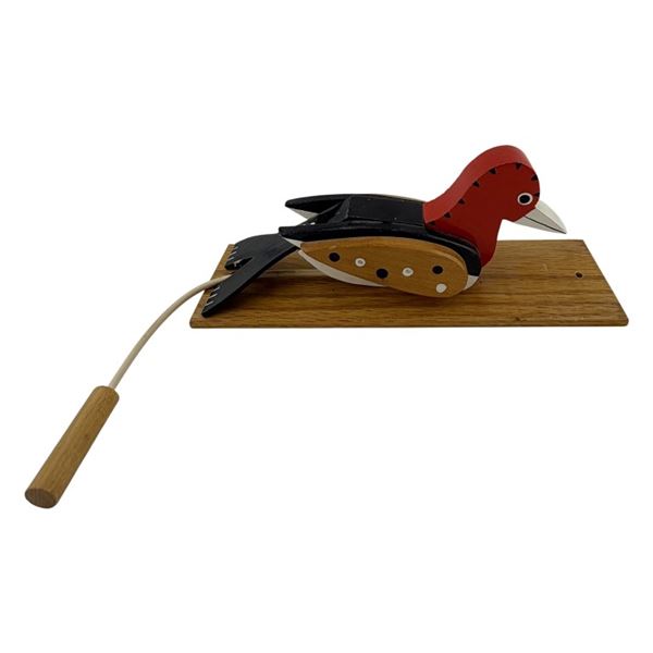 Woodpecker Pull-String Novelty Door Knocker