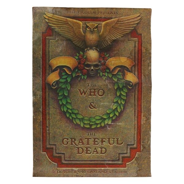 The Who & Grateful Dead 1976 Concert Poster