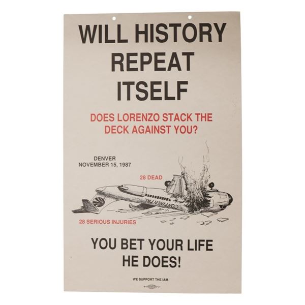 1980s Airline Labor Union Protest Poster