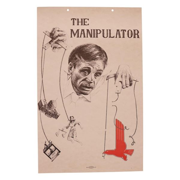1970s Political Satire Poster "The Manipulator"