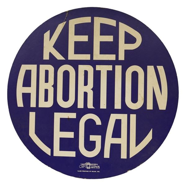 1970s Two-Sided Political Protest Sign