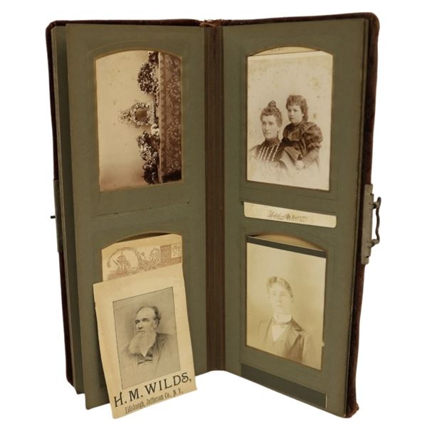 Victorian Velvet Cabinet Card Photograph Album