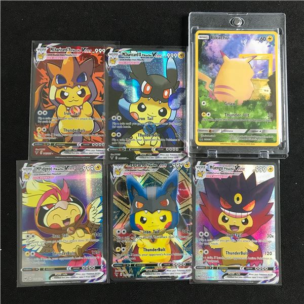 LOT OF 6 POKEMON COSPLAY TRADING CARDS