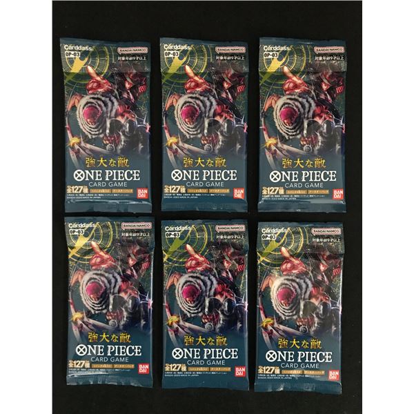 LOT OF 6 ONE PIECE TCG OP-3 PILLARS OF STRENGTH SEALED JAPANESE TRADING CARD PACKS