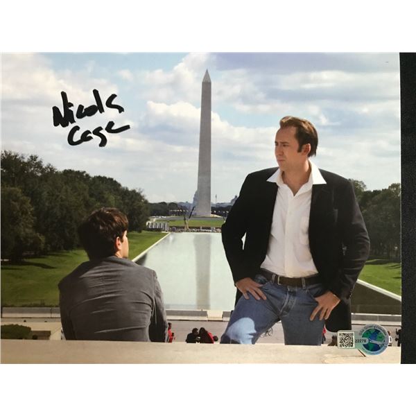 NICOLAS CAGE SIGNED INDEPENDENCE DAY 8X10 - WWOC COA