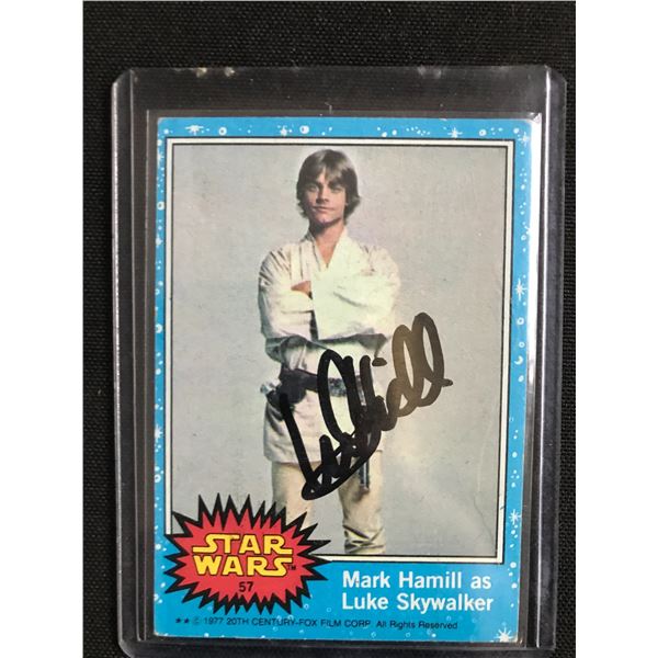 MARK HAMILL SIGNED LUKE SKYWALKER STAR WARS TRADING CARD