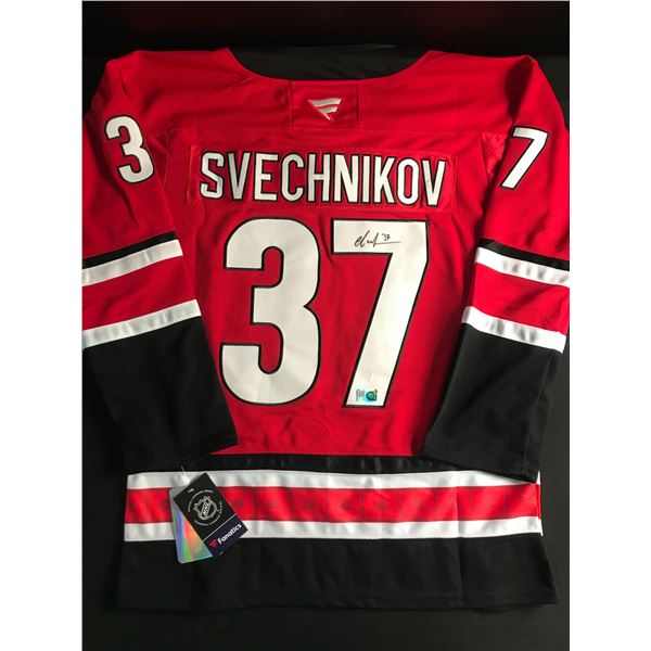 ANDREI SVECHNIKOV SIGNED CAROLINA HURRICANES CUSTOM JERSEY - ELITE COA
