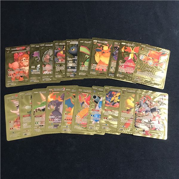 LOT OF POKEMON TCG GOLD TRADING CARDS