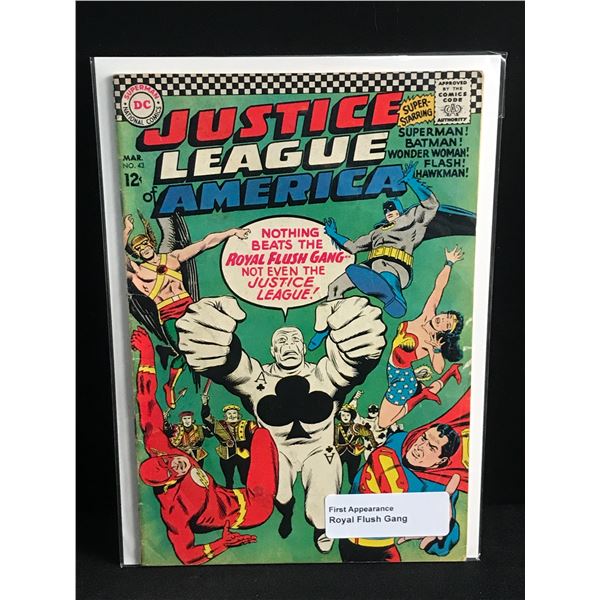 JUSTICE LEAGUE OF AMERICA #43 1ST APP ROYAL FLUSH GANG - DC COMICS