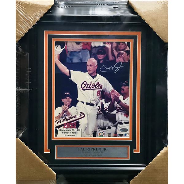 CAL RIPKEN JR SIGNED AND FRAMED 8X10 - STEINER COA