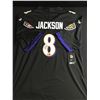 Image 1 : LAMARR JACKSON SIGNED BALTIMORE RAVENS CUSTOM FOOTBALL JERSEY - ELITE COA