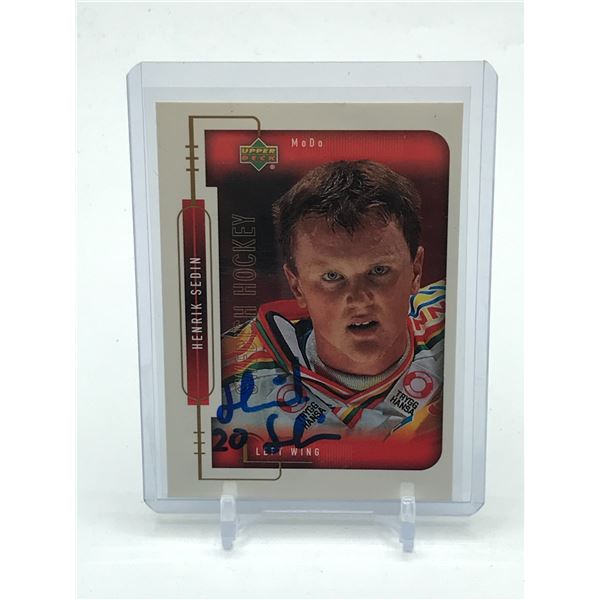 HENRIK SEDIN SIGNED HOCKEY TRADING CARD