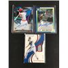 Image 1 : LOT OF 3 BASEBALL TRADING CARDS - INCLUDING 2 SIGNED