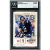 Image 1 : 2005 UPPER DECK KICKOFF DREW BREES SIGNED ROOKIE MATERIALS TRADING CARD - BECKETT ENCAPSULATED