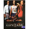 Image 1 : NICOLAS CAGE AND JOHN CUSACK DUAL SIGNED CON AIR 8X10 - WWOC COA