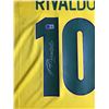 Image 2 : RIVALDO SIGNED BRASIL CUSTOM SOCCER JERSEY - BECKETT COA