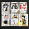 Image 1 : LOT OF 6 SIGNED ROOKIE HOCKEY TRADING CARDS