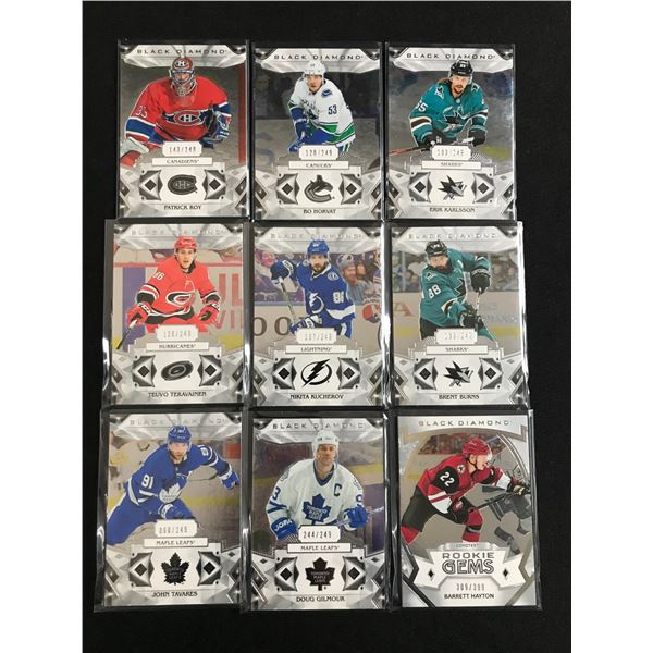 LOT OF 9 BLACK DIAMOND HOCKEY TRADING CARDS