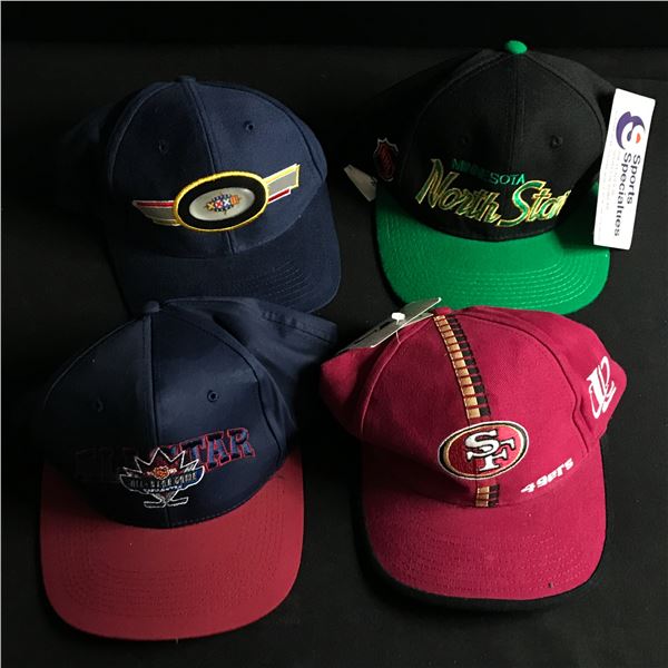 LOT OF 4 SPORTS CAPS INCLUDING 49ERS
