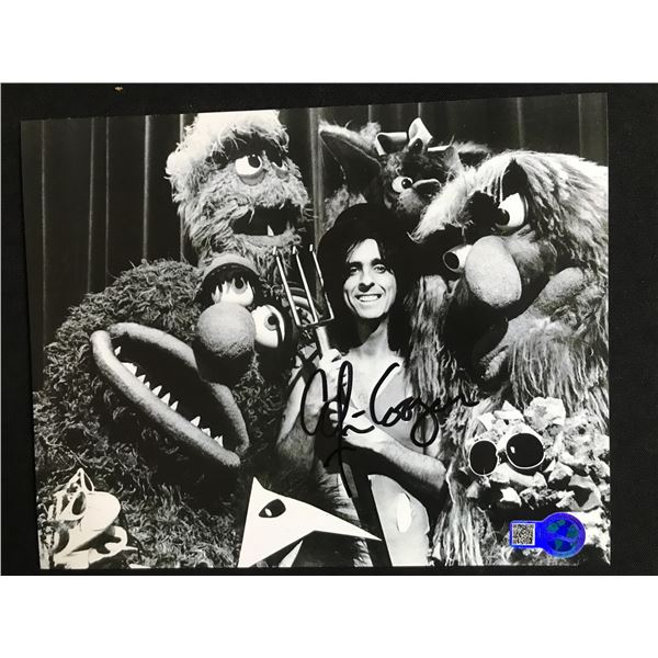 ALICE COOPER SIGNED MUPPETS 8X10 - WWOC COA