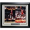 Image 1 : JULIUS IRVING AND MICHAEL JORDAN FRAMED AND DUAL SIGNED 16X20 LIMITED TO 150 - UPPER DECK COA