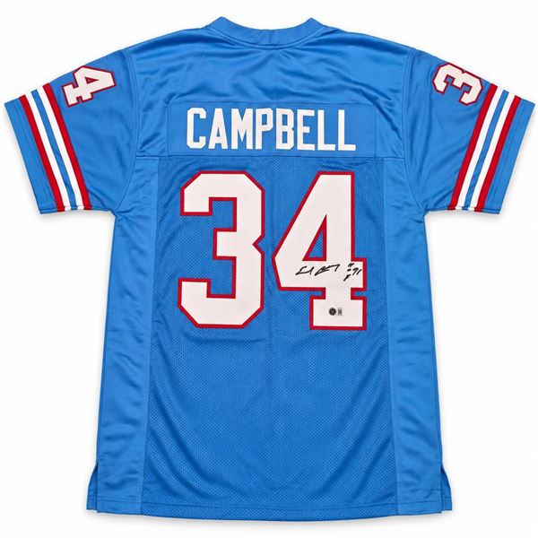 EARL CAMPBELL SIGNED FOOTBALL JERSEY - BECKETT COA