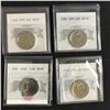 Image 1 : LOT OF 4 GRADED CANADIAN QUARTERS (UNCIRCULATED GRADES)