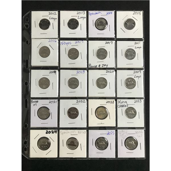 LOT OF 20 NICKELS - ALL IN 2000'S