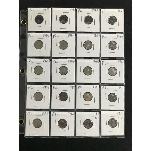 LOT OF 20 NICKELS (1980'S - 1990'S)