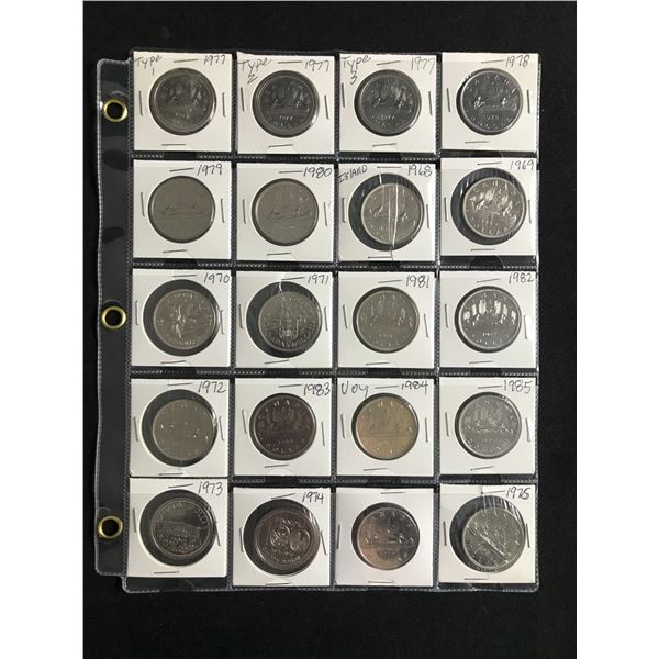 LOT OF 20 COLLECTIBLE $1 COINS (1970'S - 1980'S)