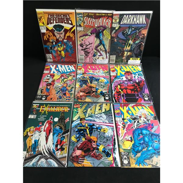 LOT OF 9 MIXED TITLE MARVEL COMICS - ALL #1'S