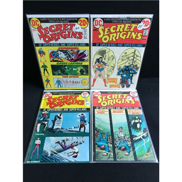 LOT OF 4 SECRET ORIGINS COMICS #2 - #5 - DC COMICS