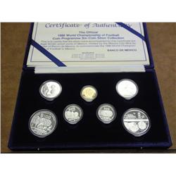 1986 Mexico World Championship 7 Coin Set