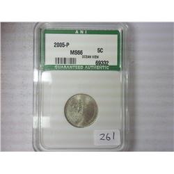 2005-P Ocean View Nickel ANI MS66