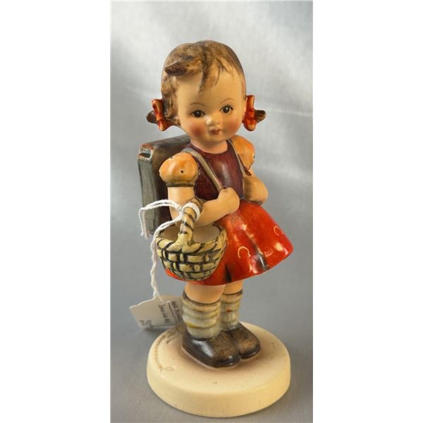 Hummel Schoolgirl #81 Figurine Crown Mark Germany, Goebel, Signed Base