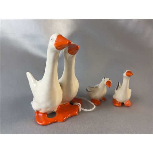 Beswick 3-Piece Porcelain Goose Family Set #820 821 822 1940-1971