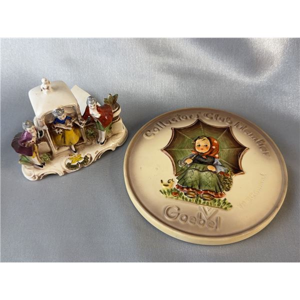 Goebel Hummel Collectors Club Plaque No.2 Hum 690 1978 & Rococo Figurine GM593