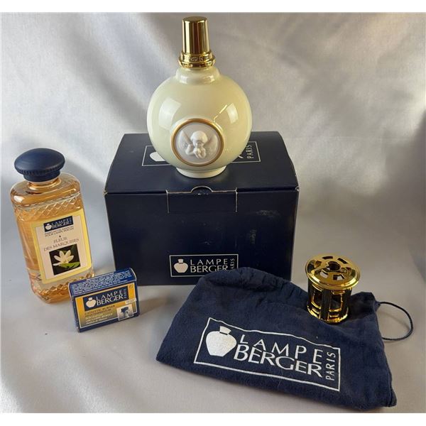 Lampe Berger Artoria Limoges Porcelain Lamp W/ Fleur Des Marquises Fragrance & Burner