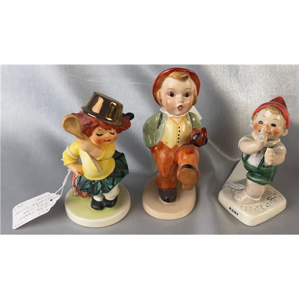 Goebel Co Boy Kurt Figurine, Beswick Globe Trotter, Goebel Charlot BYJ #48 Copper Topper