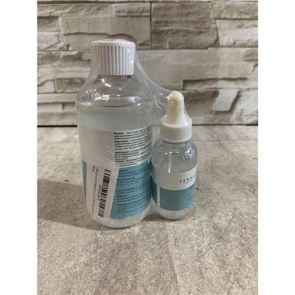 Lot Of 2 Senallis Cosmetics Hyaluronic Acid Serum Bottles - 1 236mL - 1 60mL