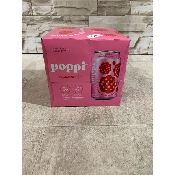 Lot Of 4 Cans Of Poppi Raspberry Rose Sodas