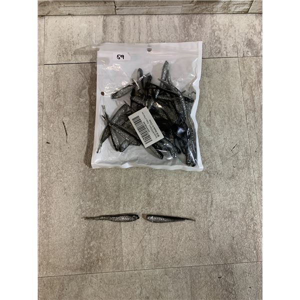 50 PCS - Plastic Soft Fishing Lures - Lifelike Forked Tail Minnows