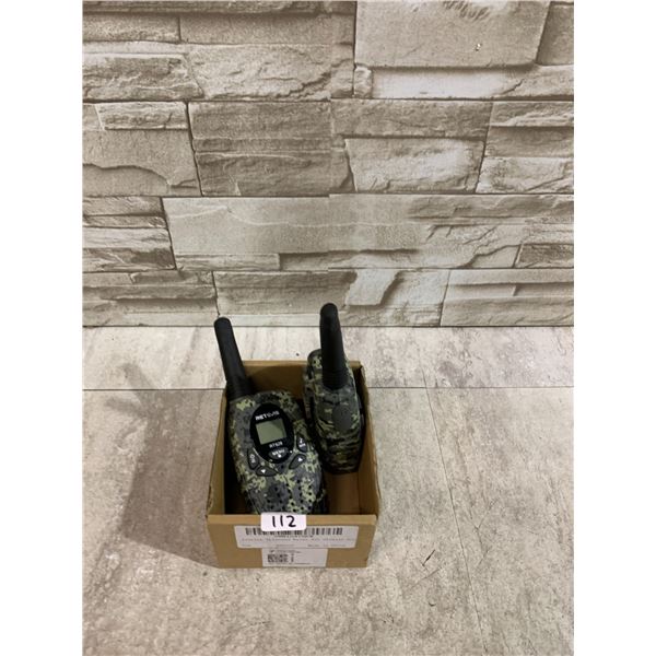 Lot Of 2 Retevis Camo Walkie Talkies